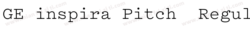 GE inspira Pitch  Regular字体转换